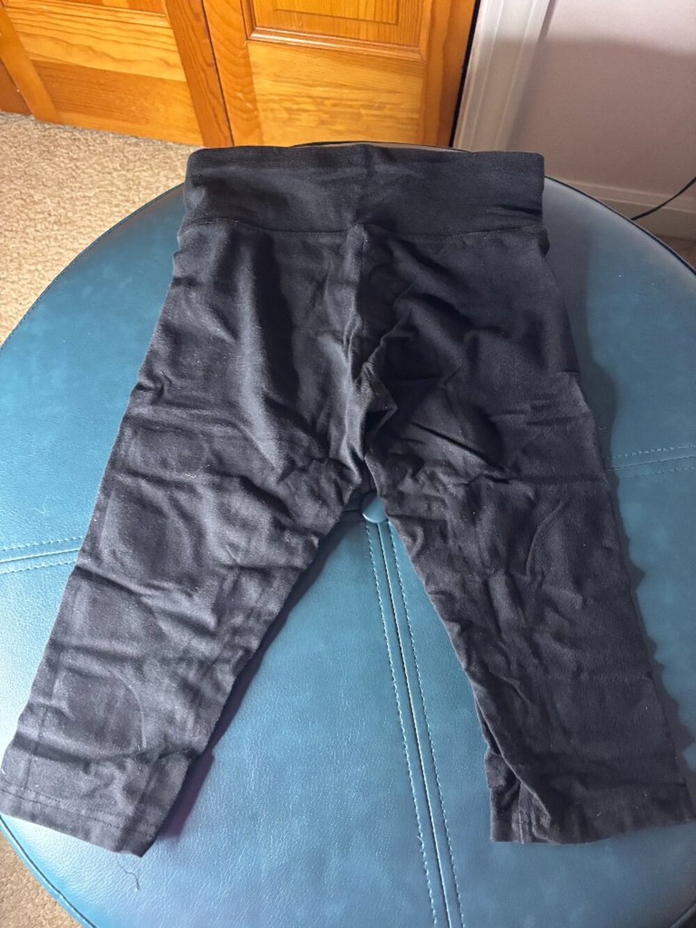 Justice Girls Black Leggings (Size 8)